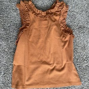 NWT Anthropologie Porridge Ruffled & Ribbed Tank